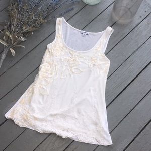 Embellished White Tank
